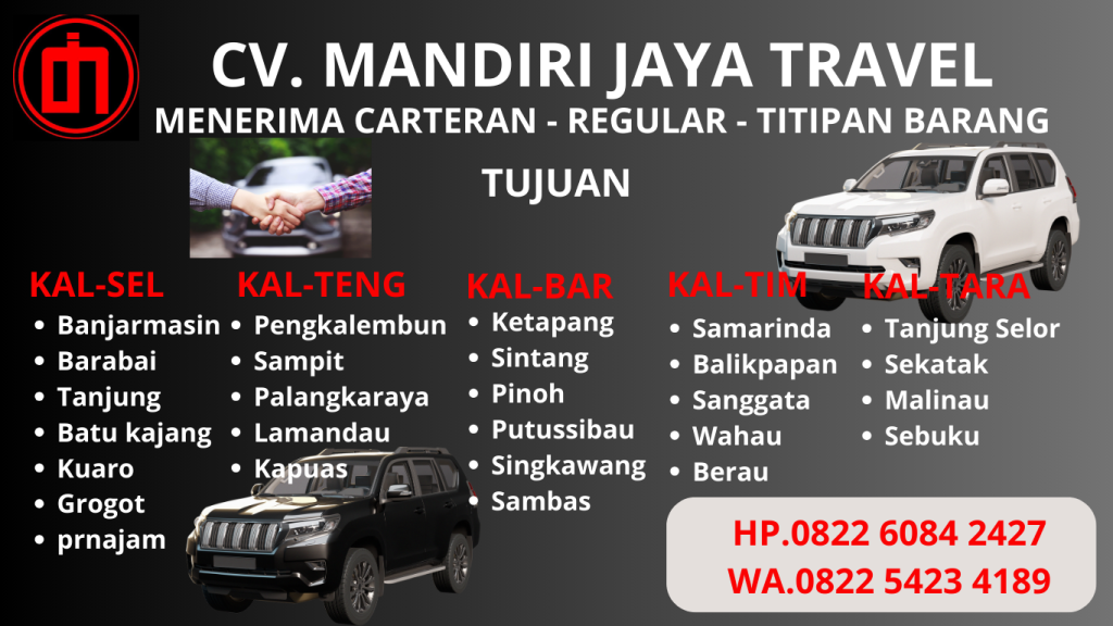 banner CV mandiri jaya travel banjarmasin